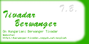 tivadar berwanger business card